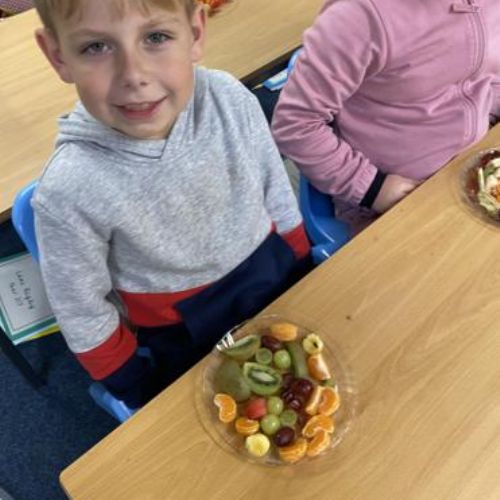 We made fruit salads in DT. We improved some of our cutting, slicing and chopping skills.​​​​​​​